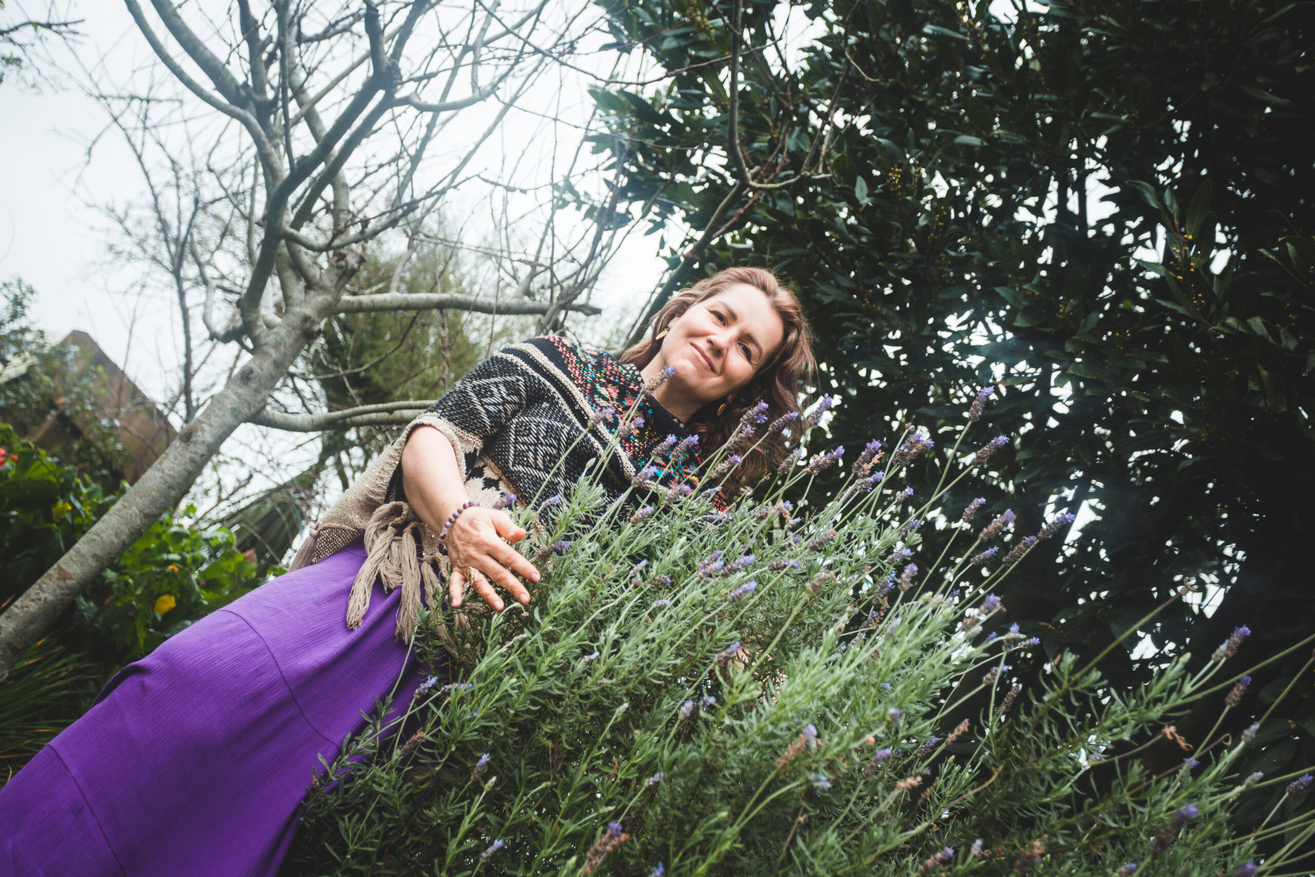 Diana and the Lavender bush